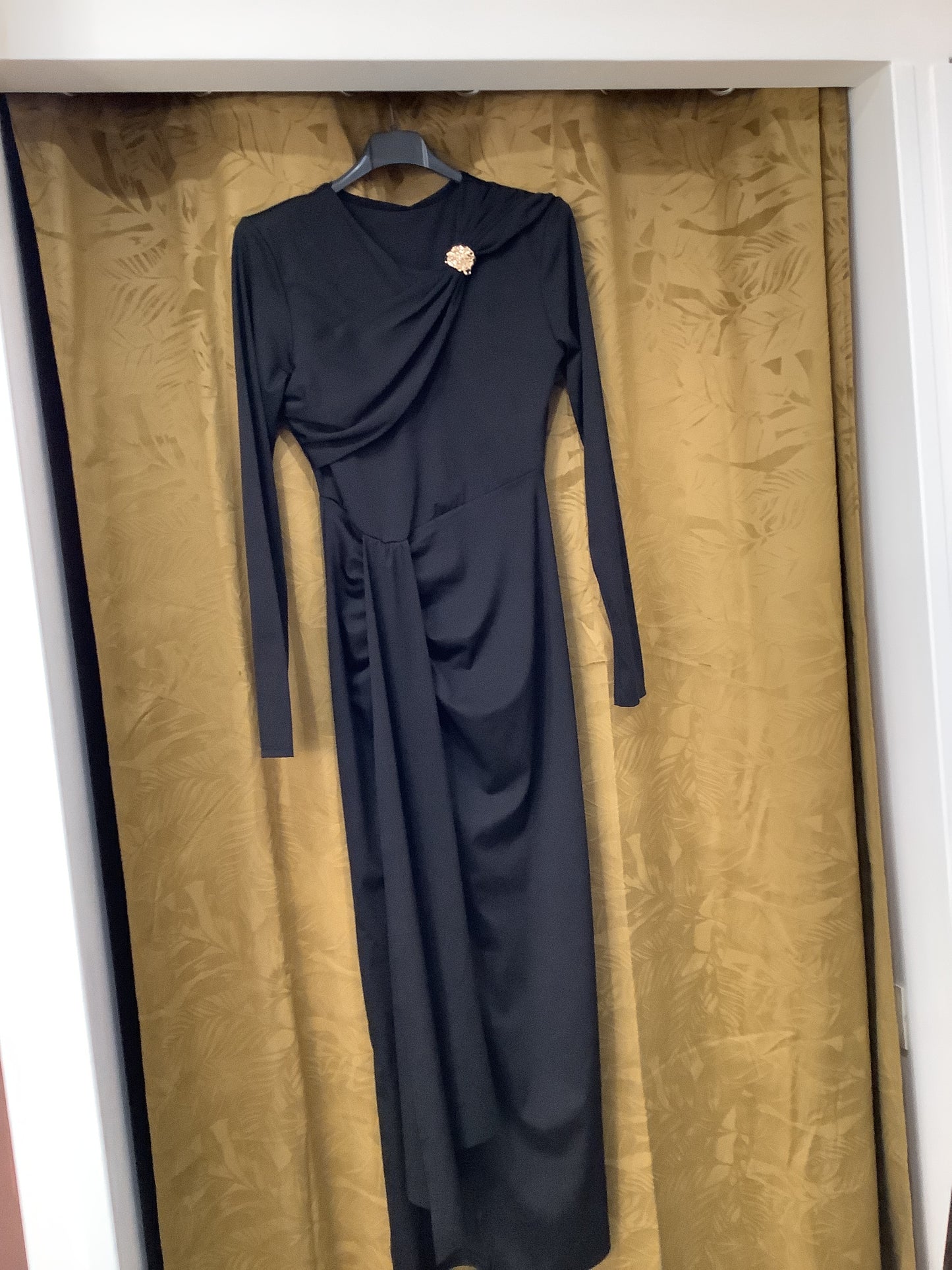 Vestito lungo cerimonia con fascia laterale