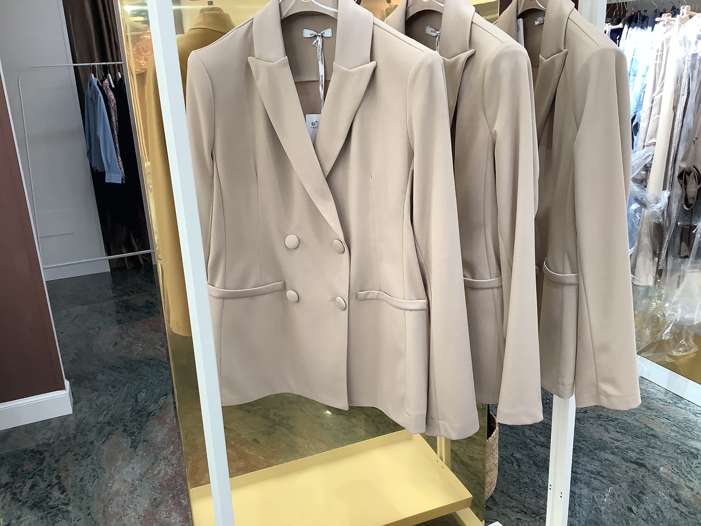 Giacca blu e beige doppio petto