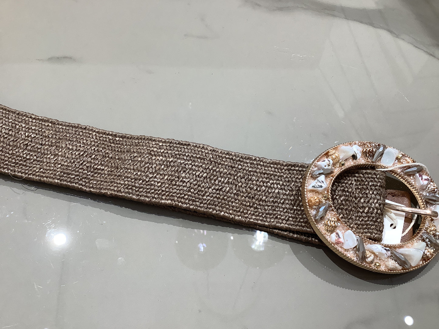 Cintura con fibione in pietra