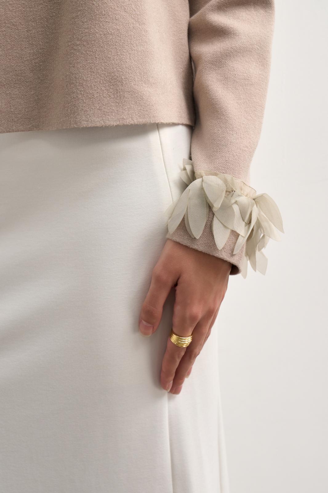 Cardigan/Giacca corta con applicazioni floreali 🌸