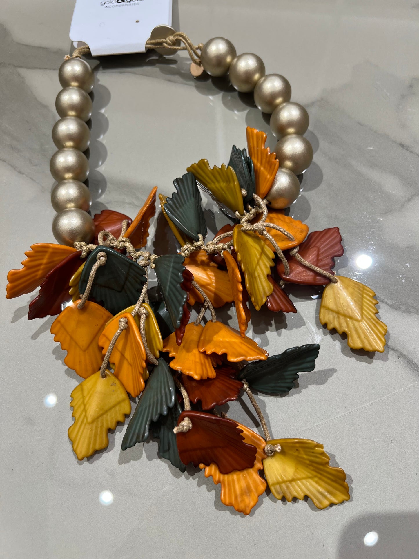 Collana autunno con perle