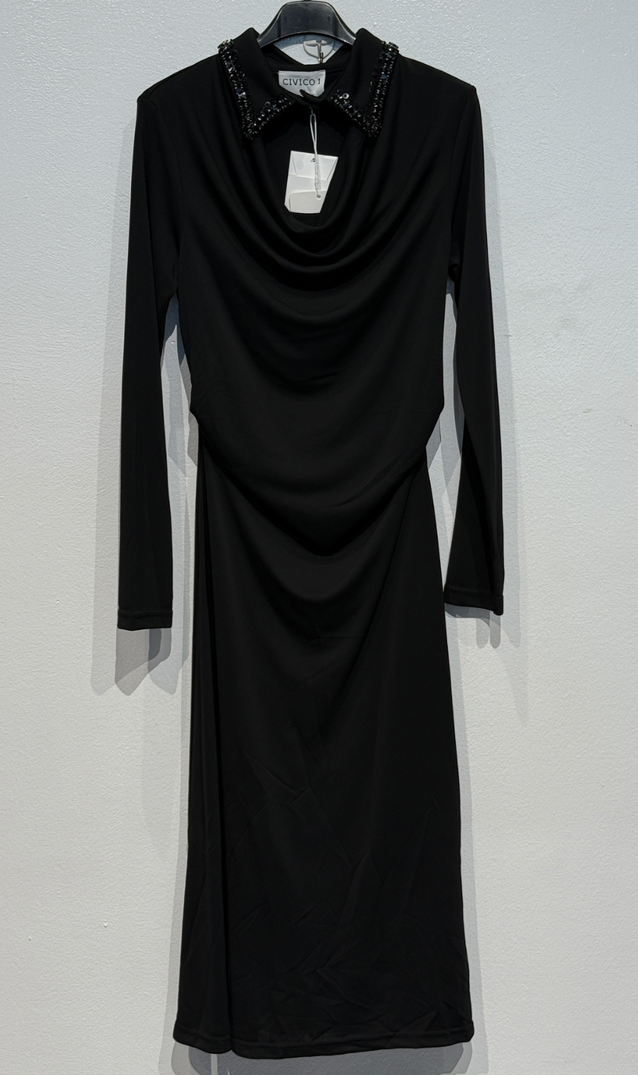 Abito lungo drappeggiato