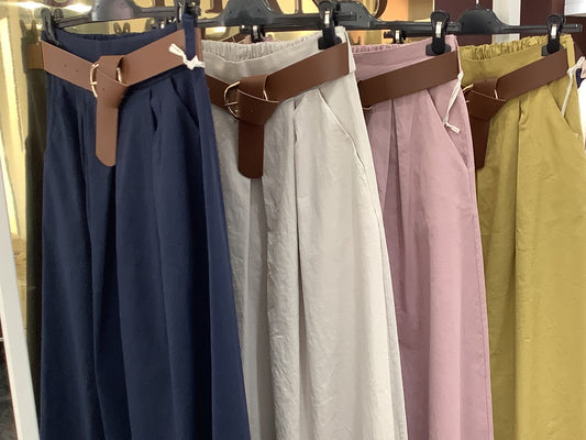 Gonne cotone con piegoni