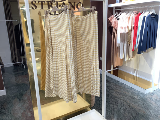 Gonna giallo-giallo in cotone