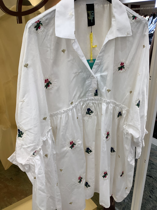 Camicia cotone ricamo