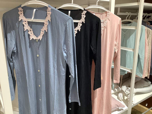 Camicia da notte aperta avanti