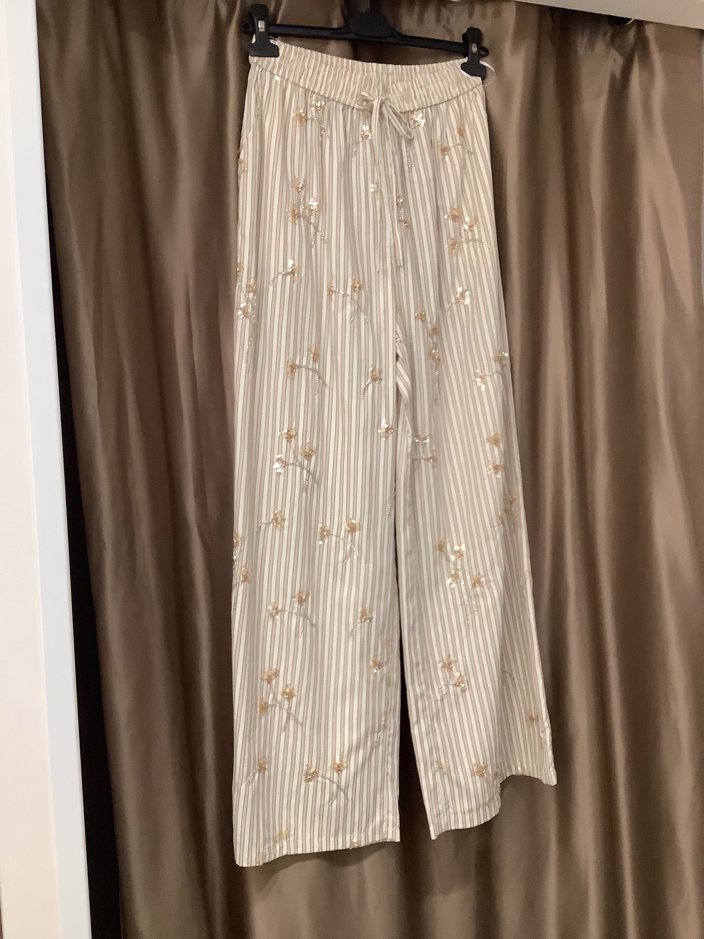 Pantalone cotone con strass