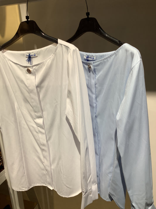 Camicia scollo barca TEX twill