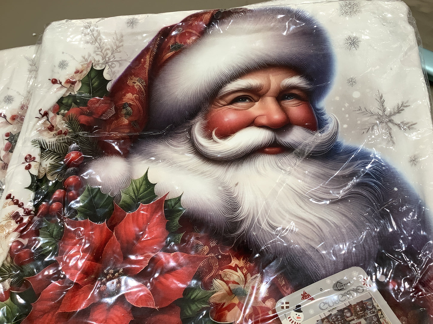 Cuscino con viso babbo Natale