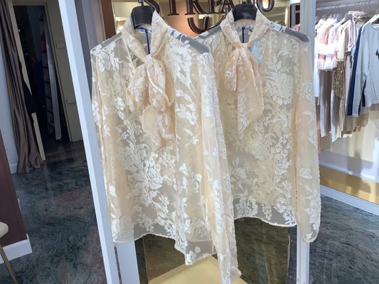 Blusa fiocco panna