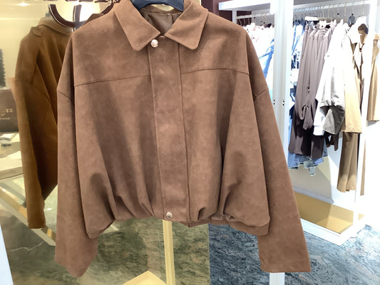 Giubbino bomber camoscio