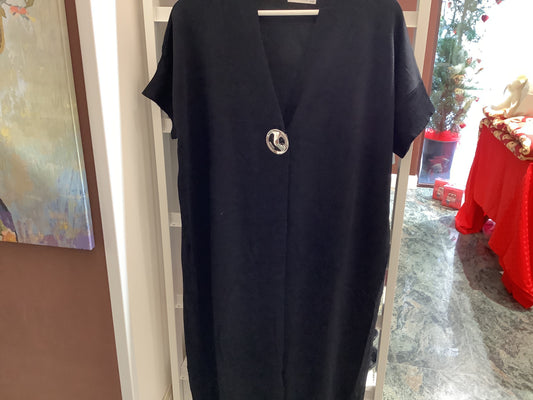 Cardigan con bottone gioiello