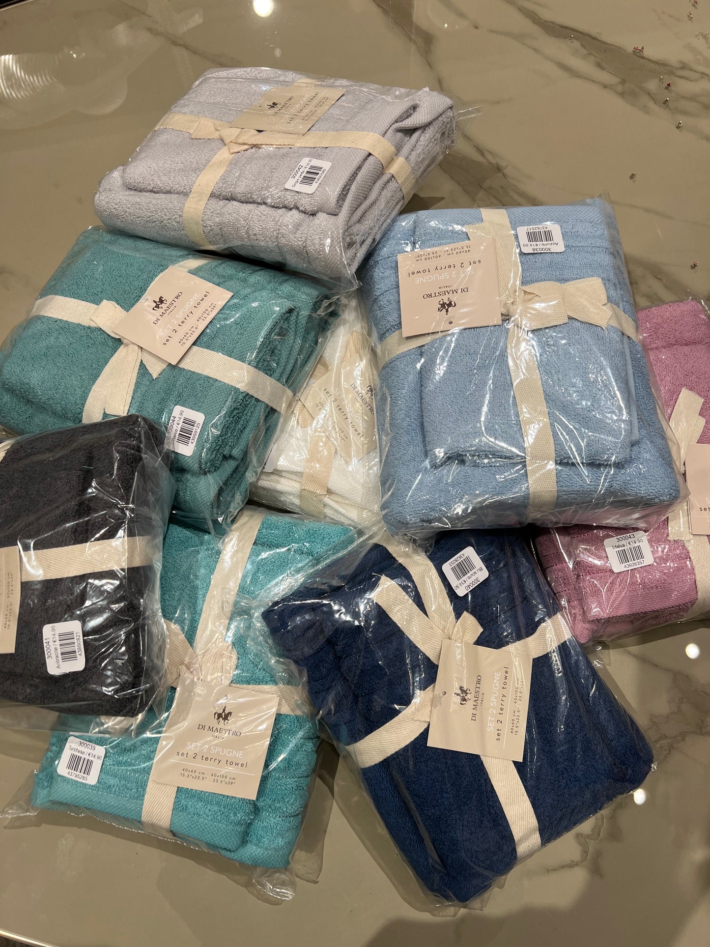 Set 2 Asciugamani in spugna