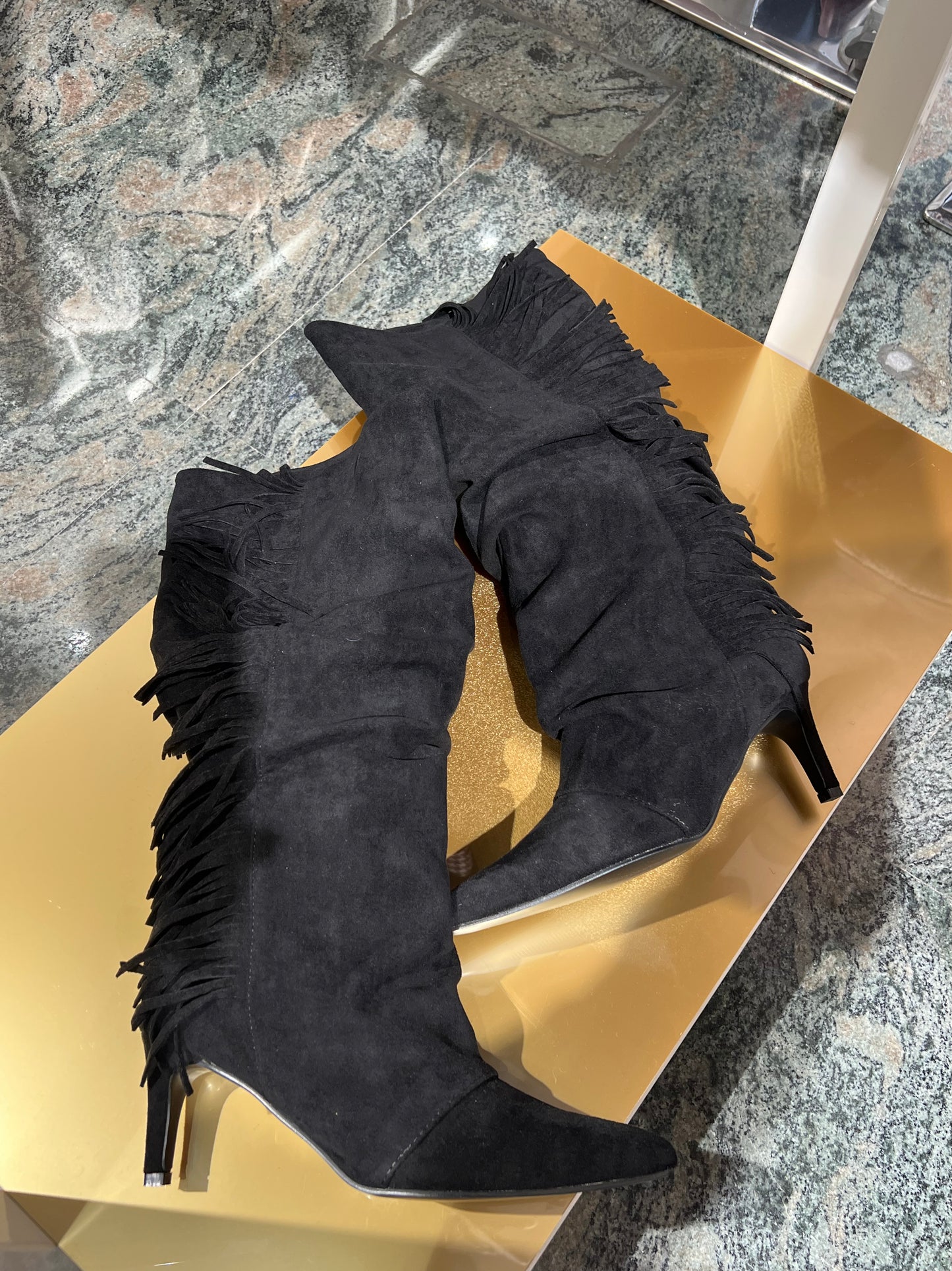 Stivale alto con frange