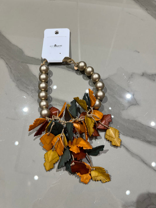 Collana autunno con perle