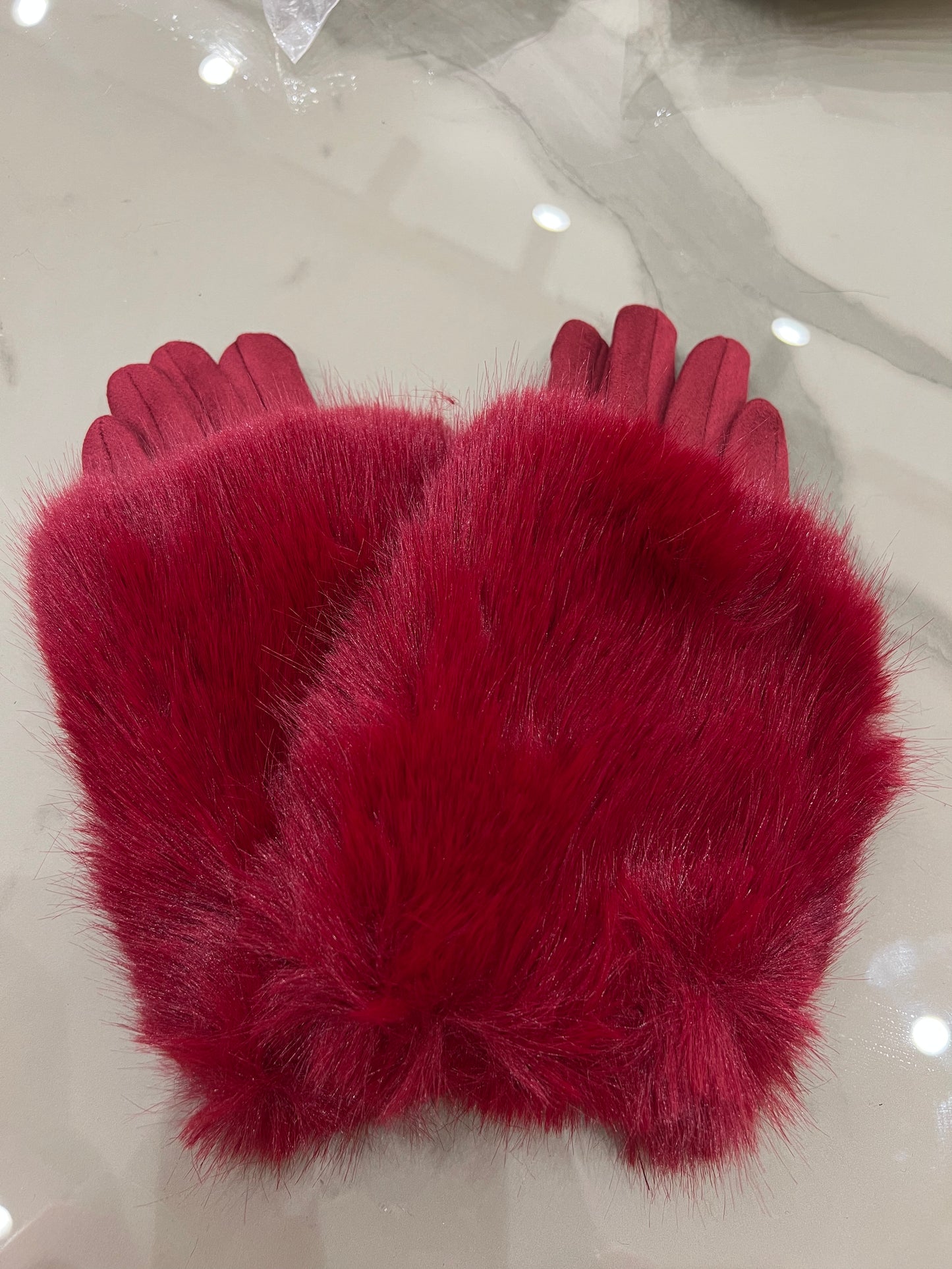 Guanti con pelliccia