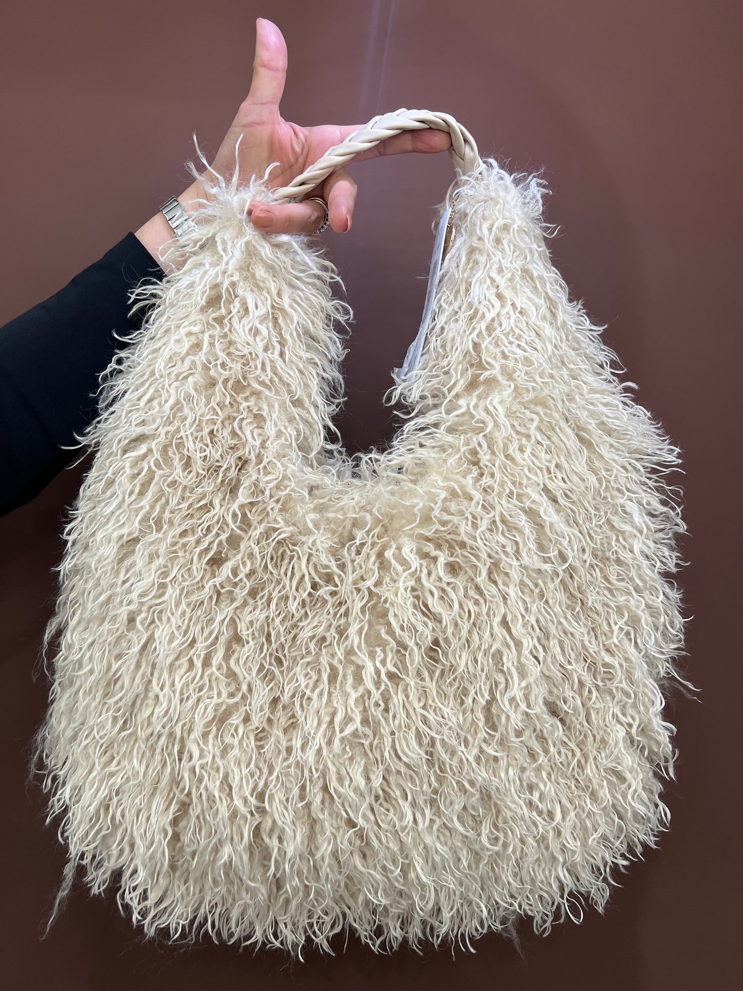 Borsa in pelliccia pelo lungo