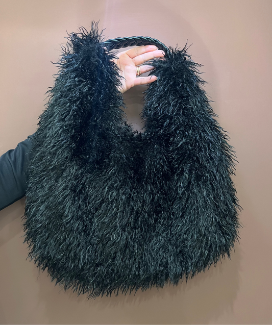 Borsa in pelliccia pelo lungo