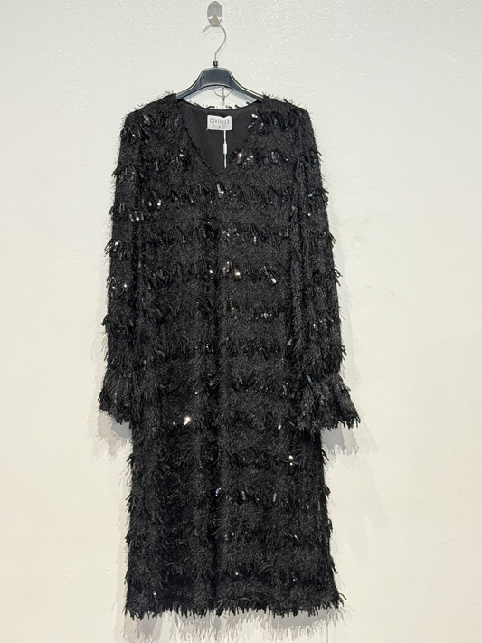 Abito lungo in paillettes