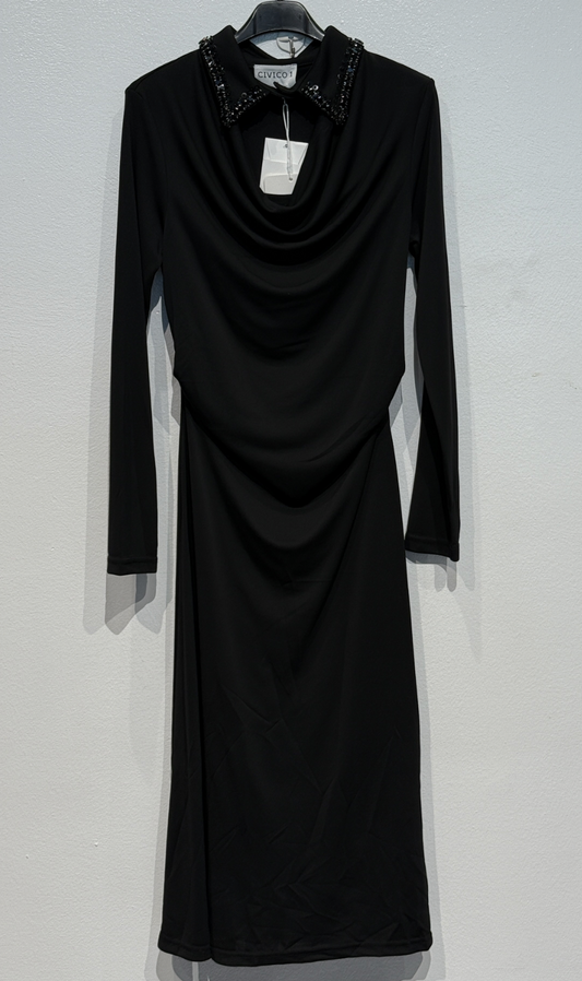 Abito lungo drappeggiato