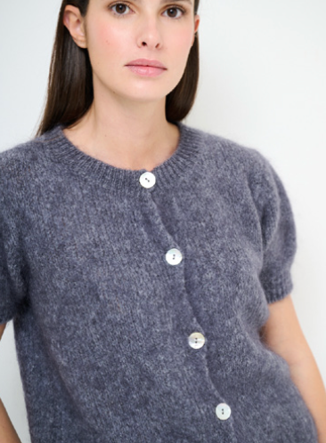 Cardigan mohair mezza manica