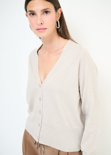 Cardigan con scollo a V