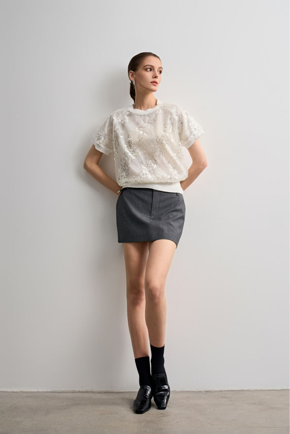 T-shirt Manica Corta in Paillettes ✨